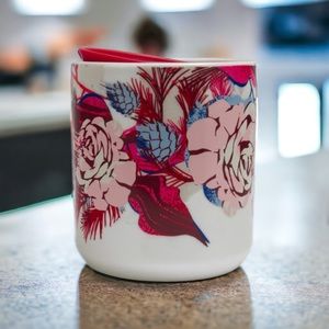 Starbucks 2023 Holiday Pink Rose Ceramic Double-Wall Ceramic Mug